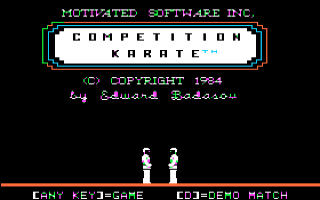 Competition Karate Title Screen